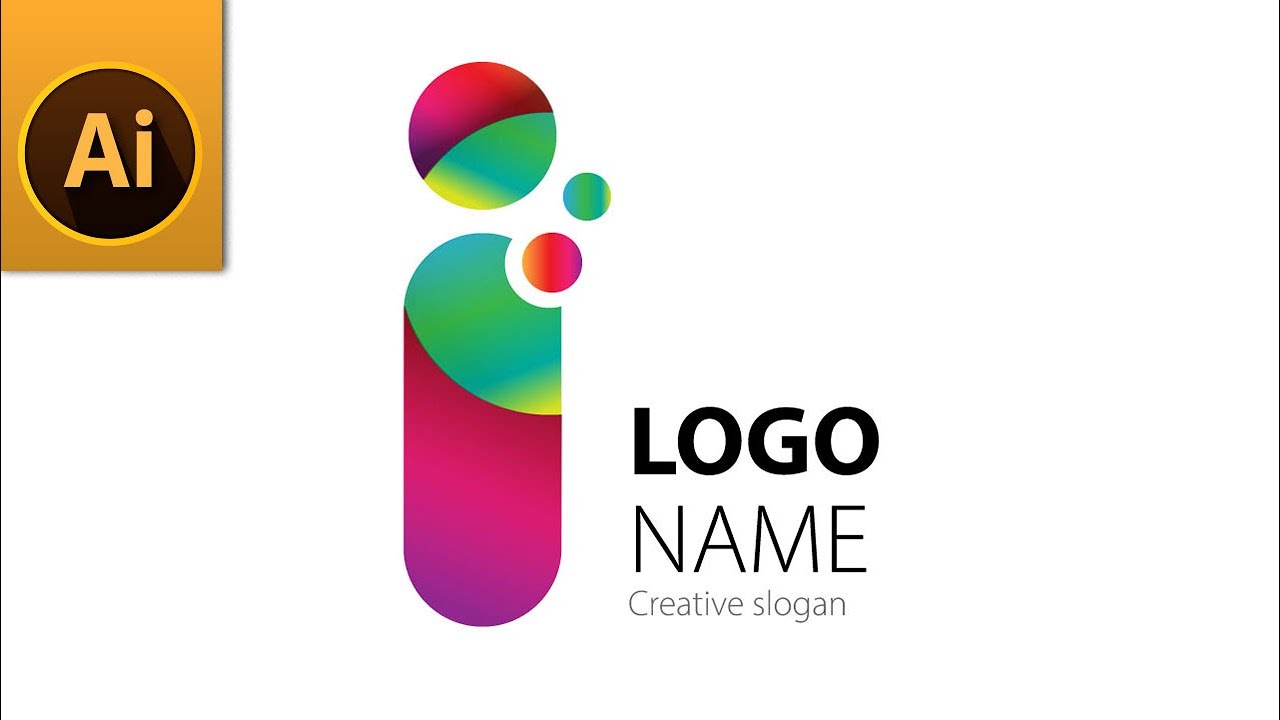 I Letter Logo Design Illustrator Vector Illustrator Logo Adobe