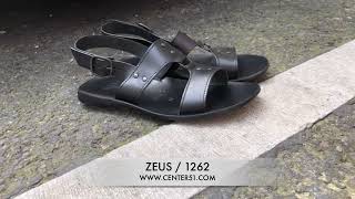 Sandale Zeus 1262 Cuir Noir