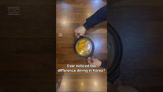 Unique Korean culture in restaurant.