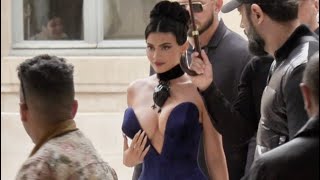 Mayhem around Kylie Jenner as she is surrounded by the fans and the press in Paris