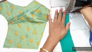 లైనింగ్ బ్లౌజ్ ఫ్రంట్ షేప్,Perfect గా రావాలంటే, Blouse Front Part Cutting and Stitching,Dots,Marking