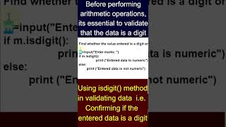 isdigit python example #viralshorts #bintuharwani #isdigit #validation #pythonforbeginners #python3