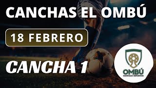 PARTIDOS 18/02/25 - CANCHA 1 - CANCHAS FÚTBOL EL OMBÚ