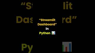 Streamlit Dashboard in Python #python #pythoncode #pythontutorial #coding #css #htmlcss