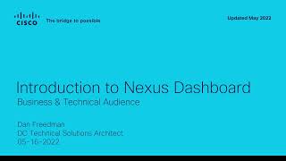 Introduction to Nexus Dashboard