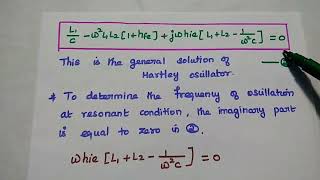 Hartley Oscillator - Operation - Frequency of Oscillation - Electronic Circuits II