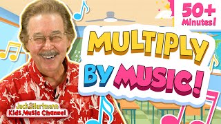 Multiply by Music! | Over 50 Minutes of Fun Multiplication Songs for Kids! | Jack Hartmann