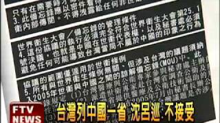 綠委爆WHA密件 台灣中國一省－民視新聞