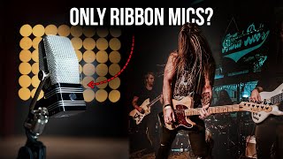 Recording a BAND using ONLY RIBBON MICS | Studio Session