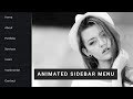 Animated Sidebar with html css and javascript | Navigation menu tutorial