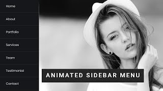 Animated Sidebar with html css and javascript | Navigation menu tutorial