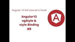 Angular Tutorial - 9 - Style Binding
