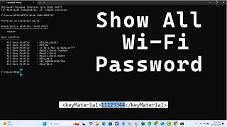 CMD: Find all Wi Fi Passwords with only 1 command Windows 10/11