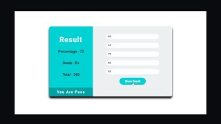 How to Create Grade Calculator using html css & javascript