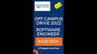 Software Engineer | Micro Focus Off Campus Drive 2022 |||| Bangalore