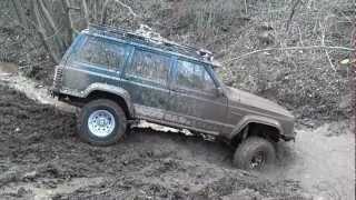 Jeep Cherokee XJ 4x4 Udziców 03.2012 wtopa