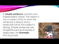 sentences simple compound and complex sentences for kids