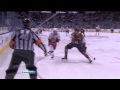 Andrew Ladd HITS Drayson Bowman (Hurricanes & Thrashers) NHL April 8, 2011