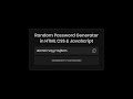 Random Password Generator App in HTML CSS & JavaScript | CodingNepal