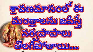 శ్రావణమాసంలో ఈ మంత్రాలను జపిస్తే సర్వపాపాలు తొలగిపోతాయి#sravanamasam #sravanamasampooja #mytvbhakti