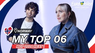 🇳🇴 Melodi Grand Prix (Norway) | Semi Final 1 | OUR TOP 06: AFTER THE SHOW | Eurovision 2024