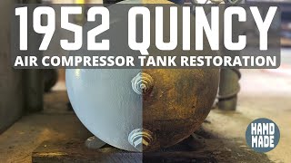 Rusty 1952 Quincy Air Compressor Tank Restoration