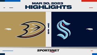 NHL Highlights | Ducks vs. Kraken - March 30, 2023