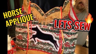 Sewing a horse applique with a brother machine! 2025 Woodland Regalia