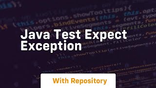 java test expect exception