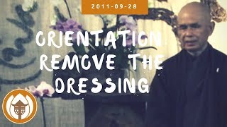 Remove the Dressing | Retreat Orientation with Thich Nhat Hanh, Sr. Pine \u0026 Br. Phap Dung, 2011.09.28