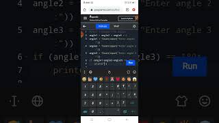 Angles form a Triangle|| Python||