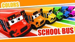 Learn Colors with Bus with Kids | Color Rainbow | School Bus Colors