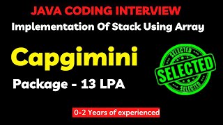Implementation Of Stack Using Array | Most Important Coding Questions For Tcs, Infosys, Capgemini