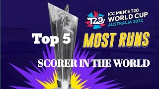 Top 5 Batsman | Most Runs In T20 World Cup 2022 | Most Runs In T20 | T20 World Cup 2022