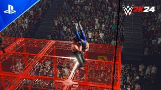 #WWE2K24: Rey Mysterio \u0026 Santos Escobar VS Vader \u0026 JBL | Hell In A Cell | Watch This Video👀🔥| 2K25