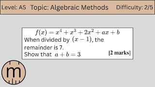 The Factor Theorem [IAL/Edexcel]