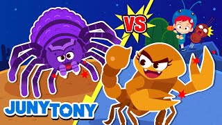 Scorpion vs. Tarantula | VS Series | Animal Songs for Kids | Kids Songs | JunyTony