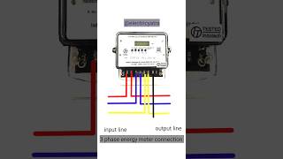 3 phase energy metre connection || 3phase metre connection kese kare #youtubeshorts #shorts