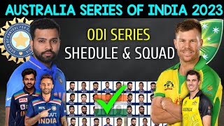 Australia Tour Of India 2023 | 3 ODI Match | BCCI Announced India Final Squad | India ODI Squad 2023