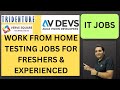 WFH Testing Jobs | Manual Testing| Fresher Jobs| Rd Automation Learning