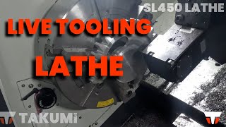 Takumi SL450 Lathe Cuts Gear Using Live Tooling