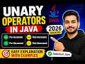 165. Unary Operators in Java (Selenium Java 2026)