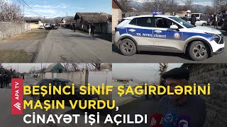 Zaqatalada məktəbliləri avtomobil vurdu, ikisi hadisə yerində öldü - APA TV