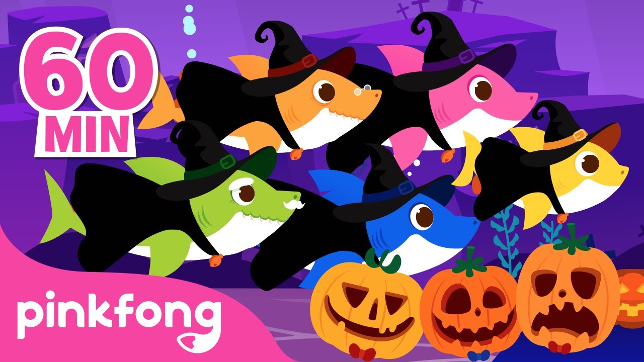 Witch Sharks Doo Doo Doo And More! 🎃 | Halloween Songs For Kids ...