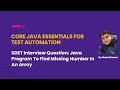 Java Program To Find Missing Number In An Array