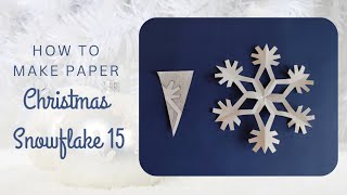 Christmas Paper Snowflake  15 - How to make easy origami snowflake - DIY