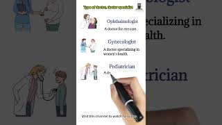 Doctors Types | Types of Specialist Doctors | Doctor Names | English Vocabulary