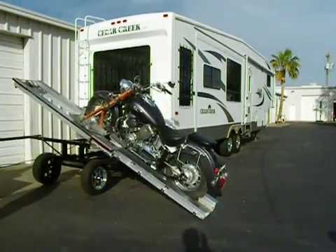 Rv Suv Carrier With Motorcycle Loader Youtube