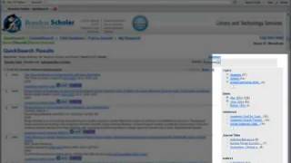 Brandeis Scholar I: Getting Started with QuickSearch
