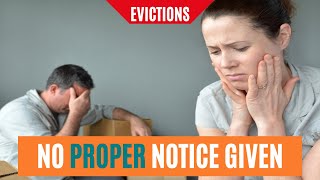 Can A Tenant Apply To Rescind The Judgment If No Proper Notice Was Given To Evict